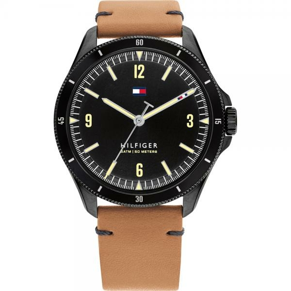 Tommy Hilfiger Maverick világos barna bőr szíjas férfi óra 1791906