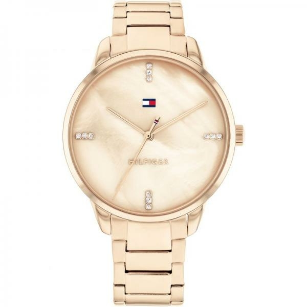 Tommy Hilfiger Paige gyöngyház számlapos rozé színű női óra 1782545