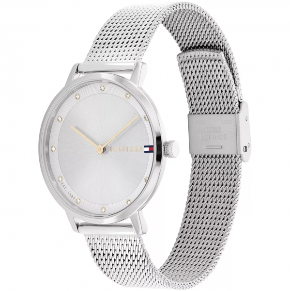 Tommy Hilfiger Pippa ezüst színű női óra rozé mutatókkal 1782665