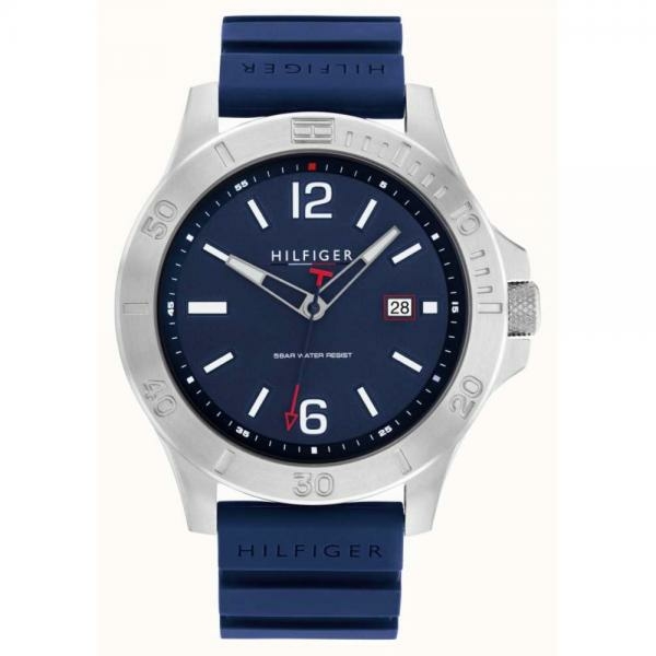 Tommy Hilfiger Ryan kék sziliokon szíjas férfi óra 1791991