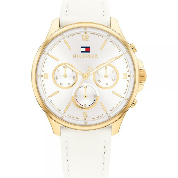 Tommy Hilfiger Scarlett fehér bőrszíjas női óra 1782448