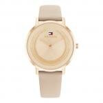 Tommy Hilfiger Tea rozé színű bézs bőrszíjas női óra 1782602
