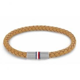 Tommy Hilfiger Végtelen fonat világosbarna bőr karkötő 2790461