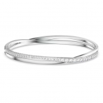 Twist ezüst színű karperec Swarovski kristályokkal