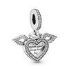 Pandora ékszer Szív és angyalszárny függő charm