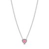 Pandora ékszer Rózsaszín kiemelt szív ezüst nyaklánc