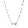 Pandora ékszer Csillogó rózsaszín masnis ezüst nyaklánc