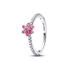 Pandora ékszer Szikrázó rózsaszín virág ezüst gyűrű
