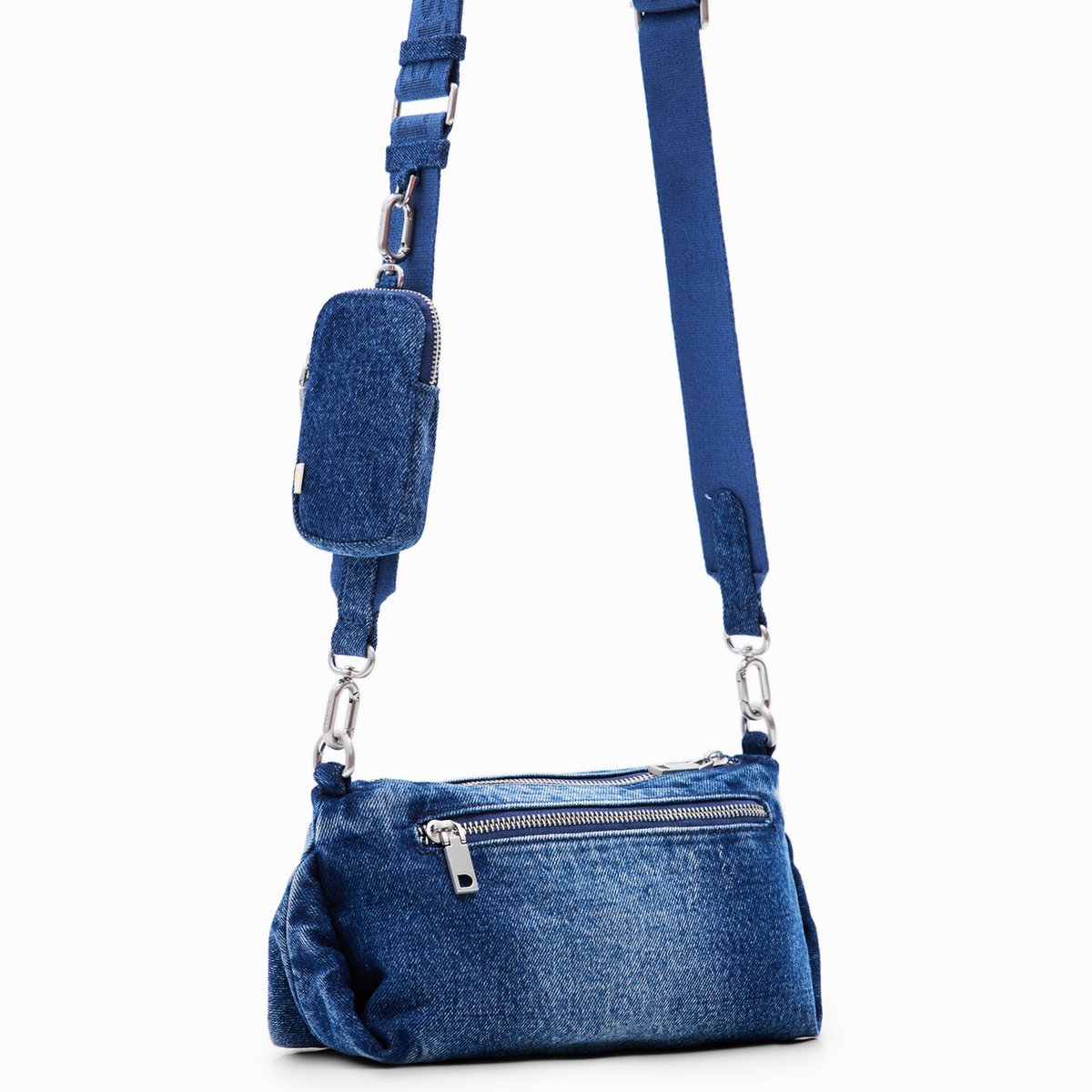 Desigual, ACCESSORIES DENIM SHOULDER BAG Dames, Blauw, Blauw