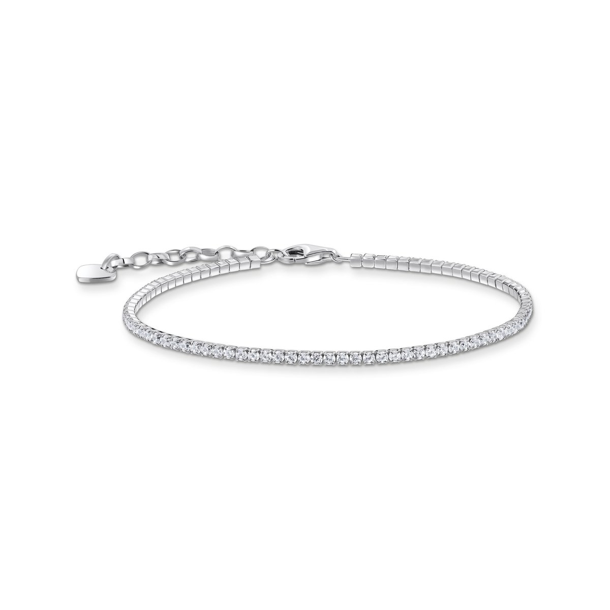 Thomas Sabo Tennisarmband mit weissen Steinen in drei Schliffarten Silber   A2140 051 14 L19V