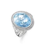 Thomas Sabo Ovális ezüst gyűrű szintetikus spinellel cirkóniával TR2022-059-1-58