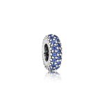 Pandora ékszer Kék pávé inspiráció ezüst spacer cirkóniával 791359NCB