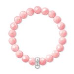 Thomas Sabo Rózsaszín bambusz korall ezüst karkötő 