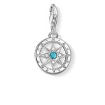 Thomas Sabo Iránytű ezüst charm cirkóniával türkizzel 1228-405-17