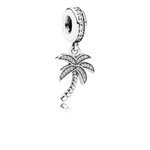 Pandora ékszer Csillogó pálmafa függő ezüst charm cirkóniával 791540CZ