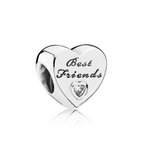 Pandora ékszer Legjobb barátok szív ezüst charm 791727CZ