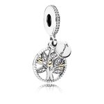 Pandora ékszer Családi örökség ezüst charm 14K arannyal cirkóniával 791728CZ
