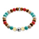 Thomas Sabo Ezüst koponya karkötő színes ásványokkal - Rebel at Heart 