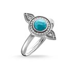 Thomas Sabo Álomcsapda ezüst gyűrű cirkóniával türkizzel TR2090-646-17-56