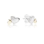 Pandora ékszer Fénylő szívek fülbevaló 290697MOP