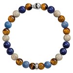 Thomas Sabo Ásvány karkötő ezüst koponyával 