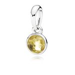 Pandora ékszer November ezüst medál citrinnel 390396CI