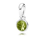 Pandora ékszer Augusztus ezüst medál peridottal 390396PE