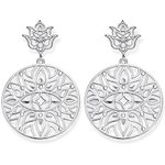 Thomas Sabo Lótusz ornament ezüst fülbevaló gyémánttal D_H0008-725-21
