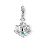 Thomas Sabo Lótusz virág türkizzel ezüst charm 1446-405-14
