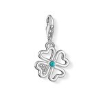 Thomas Sabo Türkiz lóhere ezüst charm 1448-405-14