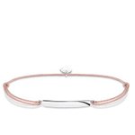 Thomas Sabo Drap textil karkötő gravírozható ezüst lappal LS011-173-19-L20