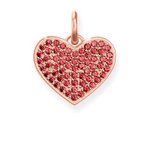 Thomas Sabo Gravírozható rozé szív medál szintetikus korundummal LBPE0022-540-10
