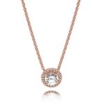 Pandora ékszer Klasszikus elegancia rozé nyaklánc 386240CZ-45