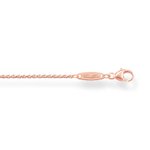Thomas Sabo 18K rózsaarannyal bevont csavart ezüst nyaklánc KE1348-415-12-L40