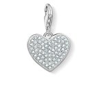 Thomas Sabo Pávé szív ezüst charm 1570-051-14