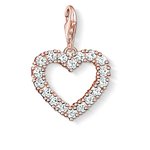 Thomas Sabo Rozé kivágott szív charm cirkóniával 1574-416-14