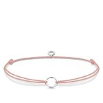 Thomas Sabo Bézs textil karkötő ezüst karikával LS068-173-19-L20