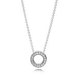 Pandora ékszer Pandora szívei ezüst nyaklánc 397436CZ-45