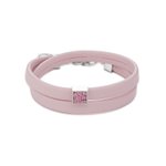 Coeur de Lion Dupla rózsaszín bőr karkötő swarovski kristállyal 0117/30-1900