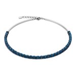 Coeur de Lion Nemesacél nyaklánc hematittal 4777/10-0700