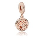 Pandora ékszer Családfa rozé charm 781988CZ