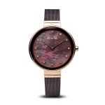 Bering Classic barna rozé női óra kristállyal 12034-265