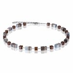 Coeur de Lion GeoCUBE füstkvarc hematit nyaklánc 4017/10-1100