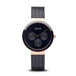 Bering Classic fekete rozé többfunkciós női óra 35036-166