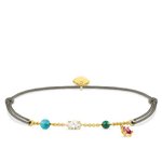 Thomas Sabo Szürke textil karkötő színes kövekkel LS080-995-7-L20