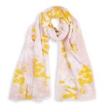 Katie Loxton Floral print rózsaszín sárga sál KLS144