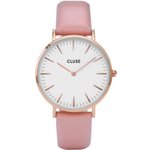 Cluse La Bohéme rózsaszín bőr rozé női óra CL18014
