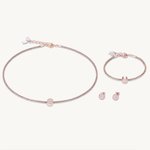 Coeur de Lion Rozé mesh szett swarovskival CL0008