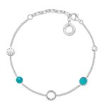 Thomas Sabo Ezüst karkötő türkizzel cirkóniával X0271-646-7-L19v