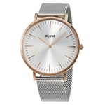 Cluse La Bohéme ezüst mesh szíjas óra rozé tokkal CW0101201006